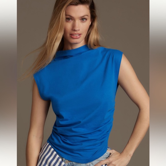 Maeve Tops - ✌🏼Anthropologie Maeve Olive army green mock neck shell top XL